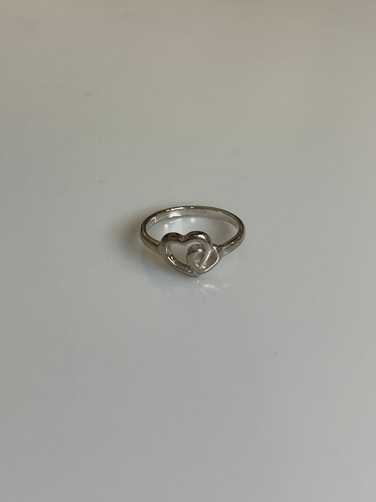 Sølv hjerte ring -70%