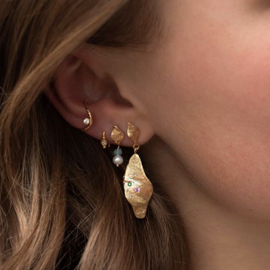 Stine A - Ile De L'amour ørering med perle og sten 50%